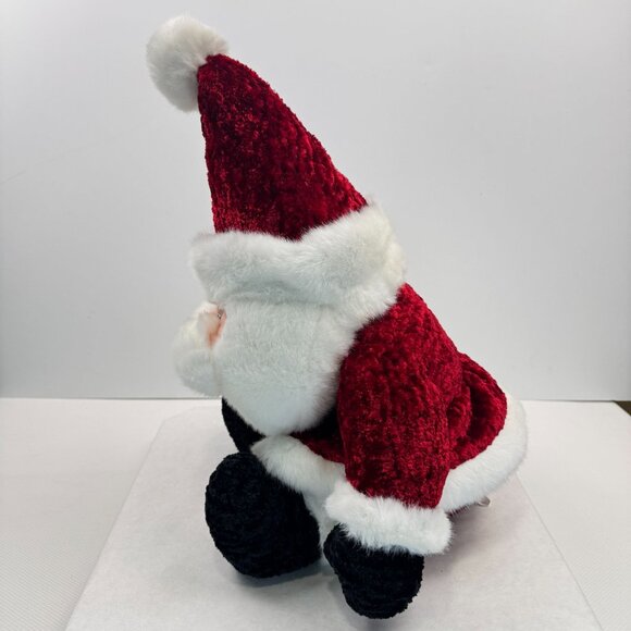 Vtg Main Joy Santa Claus Plush Stuffed Toy Red White Outfit Hat Pom 22" Soft - Picture 3 of 15